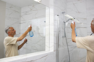 acrylic shower walls cleaning